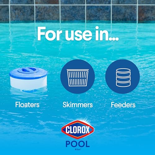 Clorox Pool & Spa XtraBlue 3-inch Chlorinating Tablets 25 lb | Kills Bacteria & Algae