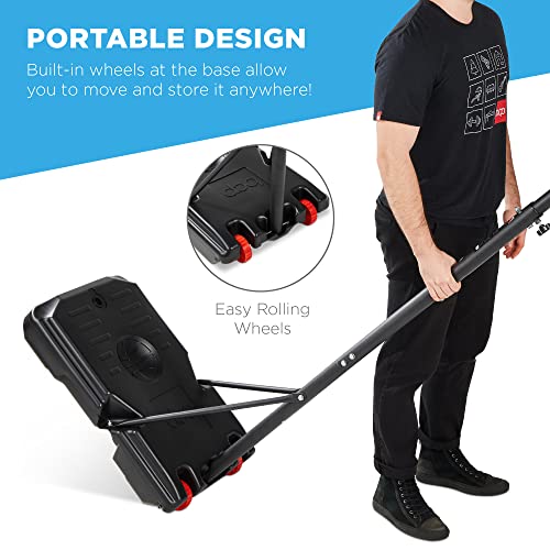 Kids Adjustable Portable Basketball Hoop System 70.5-82.3 Inches with Wheels & Fillable Base