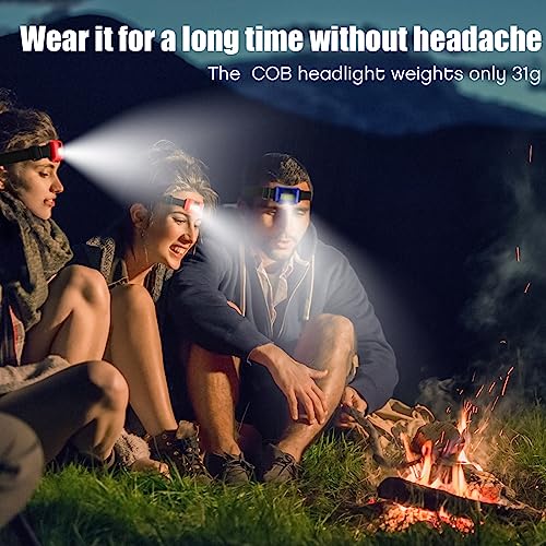 96 Pcs LED Headlamp Flashlight Set with 288 AAA Batteries for Outdoor Use