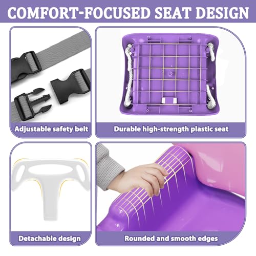 Pink Toddler Swing with Soft Cushion, Foldable Indoor Outdoor Baby Swing