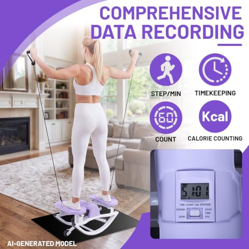 Purple Side to Side Rock Stepper Exercise Machine - Full-Body Workout
