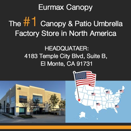 Eurmax 10x10 White Pop Up Canopy Tent with Rolling Storage Bag & Sandbags