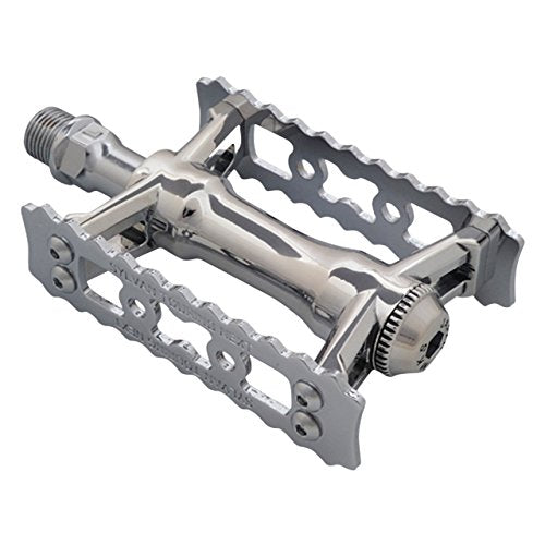 MKS Silvan Touring Next Pedal Set - Left & Right, Silver, Regular Fit