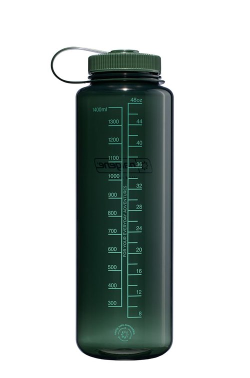 Nalgene Sustain Tritan BPA-Free Water Bottle Made with Material Derived from 50% Plastic Waste (Using ISCC Certified Mass Balance), 48 OZ, Wide Mouth, Jade