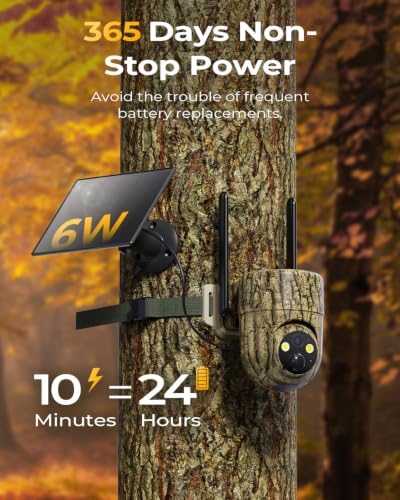 Oculview 4G LTE Cellular Trail Camera 2K Live Stream, 360° Coverage Camouflage Yellow 2-Pack