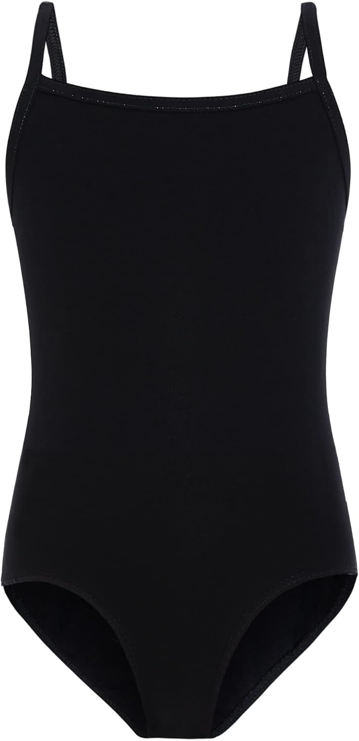Regine Switzerland Girls Dance Camisole Leotard - Stylish Ballet Bodysuit for Ages 2-14 | Pink & Black