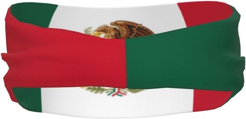 Mexico Flag Running Headbands - Stretchy Sweatbands for Men & Women | Ideal for Basketball, Yoga, Workout