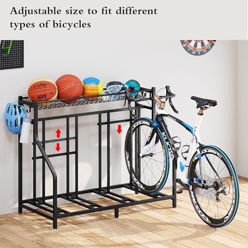 YIZAIJIA 4 Bike Stand Garage Bike Rack Storage Organizer Adjustable Space Saver