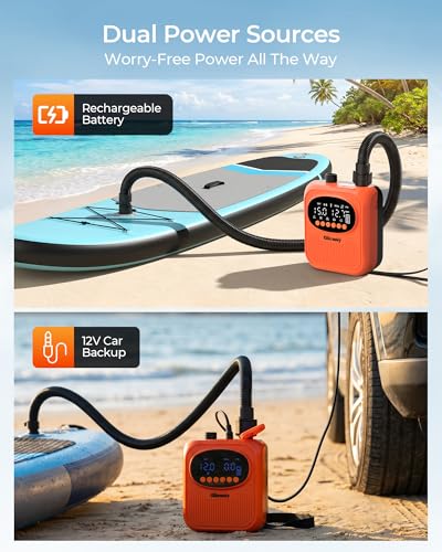 Electric Paddle Board Pump 13500mAh Rechargeable Inflator for SUP & Inflatable Boats