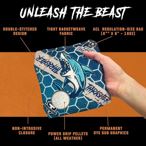 WGC Titan Bags Thrasher ACL Cornhole Bags Honeycomb Lurking Lagoon Set of 4