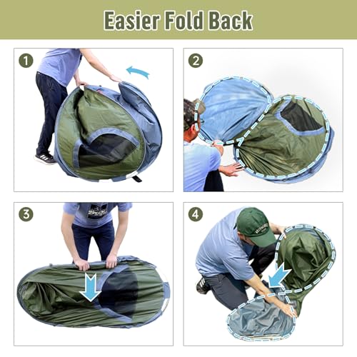 Night Cat 1 Person Waterproof Pop-Up Camping Tent - Army Green