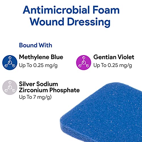 Antimicrobial Foam Wound Dressing 4x5 Inch Conformable 10 Pack