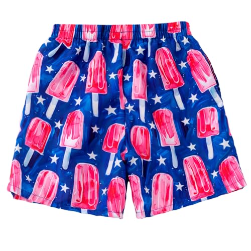 Baby Boys Swim Trunks 5T Popsicles Toddler Swim Shorts with Liner Summer Bathing Suit