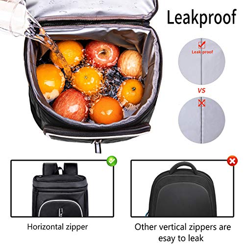 Insulated Waterproof Cooler Backpack with Leak Proof Interior 30L Portable Lunch Bag for Travel Camping Beach