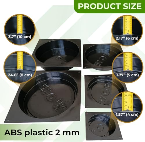 DIY Concrete Weight Plate Mold Set - Reusable 5-Piece ABS Plastic for Home Gym & Garden
