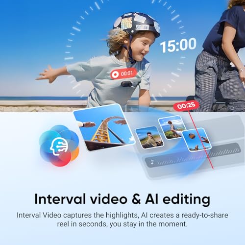 Insta360 GO 3S Action Camera - 64GB Black, 4K Ultra-Wide Vlogging, Waterproof, Portable Bundle