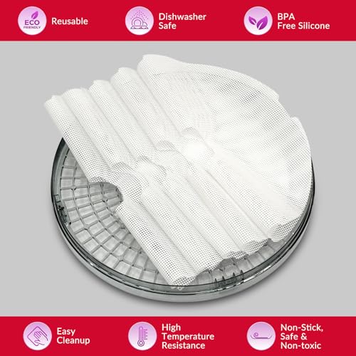 Silicone Food Dehydrator Sheets Pack of 5 for Fruit and Jerky - BPA Free