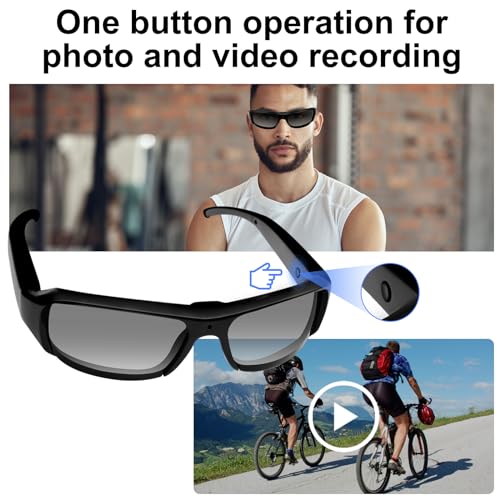 HD 1080P Camera Sunglasses - Wearable Action Video Glasses with 16GB SD Card
