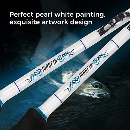 FISHAPPY 6' Saltwater Trolling Rod 50-80lbs Heavy Duty Boat Fishing Pole