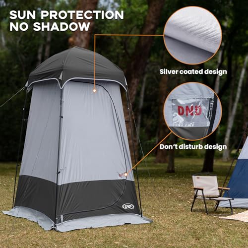 Outdoor Privacy Shower Tent with Removable Rainfly - Black, 1 Room
