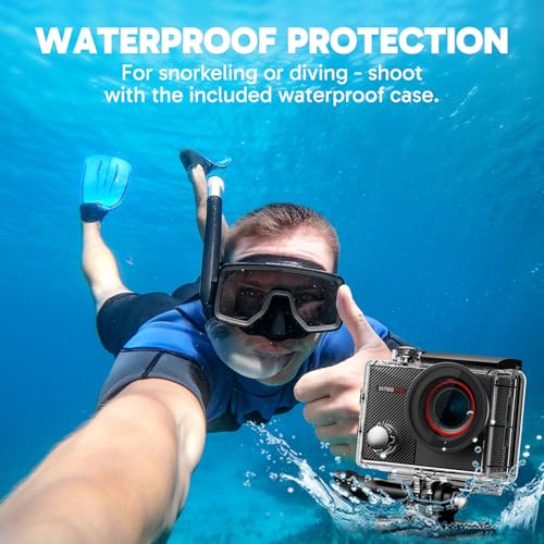 AKASO EK7000 Pro Action Camera 4K30fps Waterproof 131ft Touch Screen with Helmet Kit (Standard)