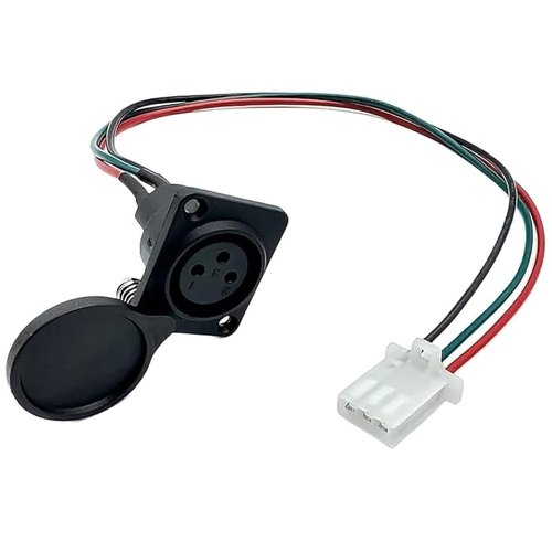 GYL XLR Charging Port Cable Replacement for E-Bike, E-Scooter, Mobility, Wheelchair - Drive Medical Female Jack Connector Adapter Currie BA-071-7 Cable with Waterproof Cover 3 Wire 3-Pin