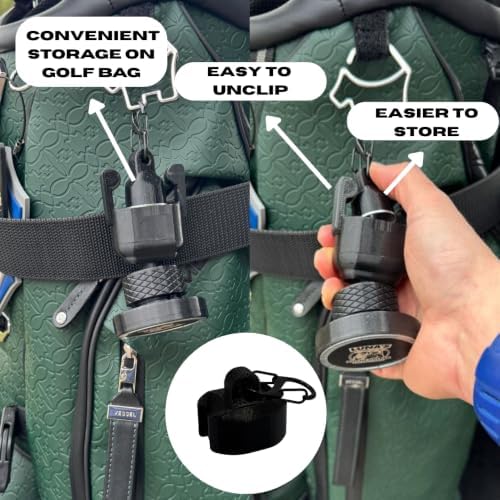 Luna's V2.6 Magnetic Golf Cart Phone Holder & Mount - MagSafe Compatible, Black