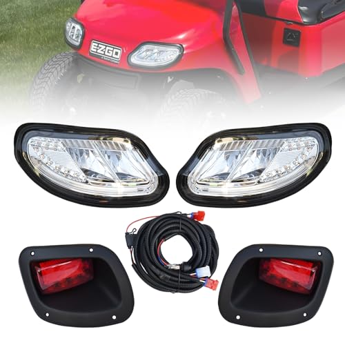 LED Head and Tail Light Kit for EZGO Freedom Golf Carts 2014-2023, 12V Replacement