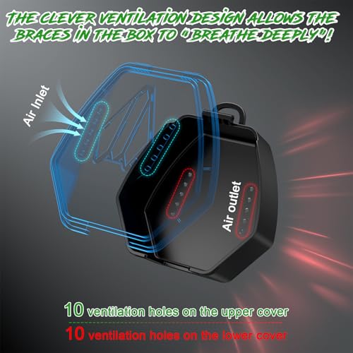 ARGOMAX Mouthguard Case with Clip for Football and Lacrosse - Black and Green