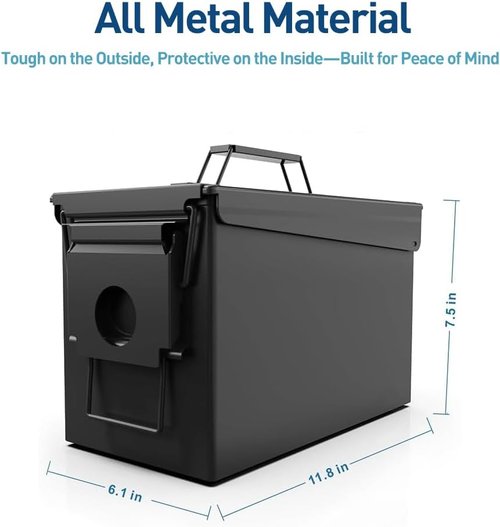 HARDROCK Metal Ammo Can - Durable Storage Box for Ammo | Heavy-Duty Design