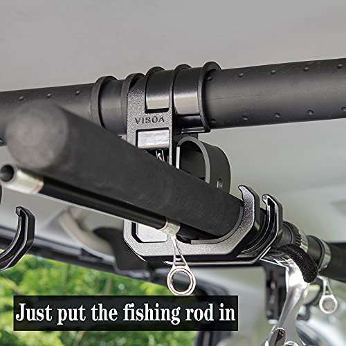 LITTLEMOLE Heavy Duty Car Fishing Rod Holder Adjustable 35-57 Inch for SUV Van