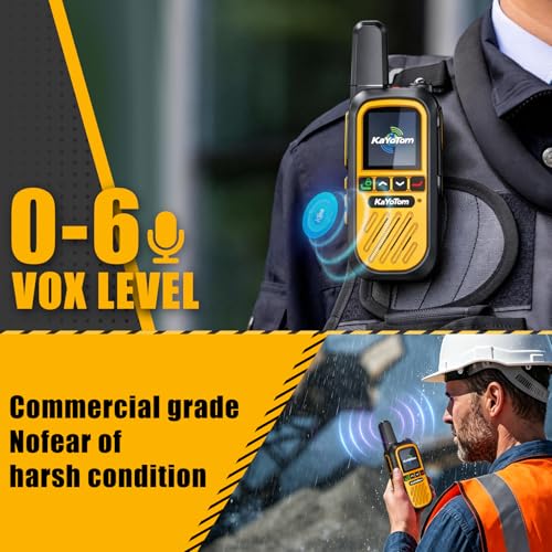 2-Pack Long Range 4G LTE Walkie Talkies with SIM Card - Rugged Two-Way Radios for Construction & Fleet, 5000+ Miles