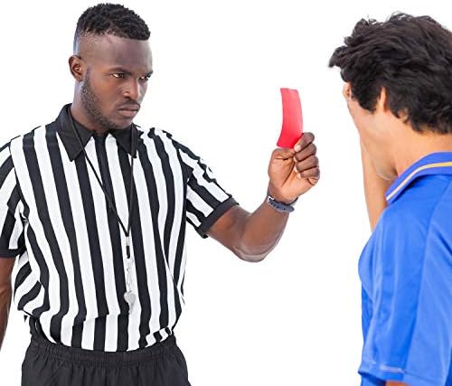 Syhood Referee Shirt Costume Men Women, Whistle Black and White Striped Football Soccer Official Ref Shirt Jersey