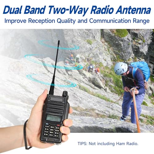 Two Way Radio Antennas 6 Inch VHF/UHF Dual Band SMA Female Pack of 2