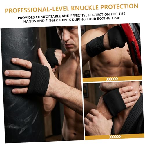 Black Gel Hand Wraps for Boxing & MMA Knuckle Protection - Conderyang