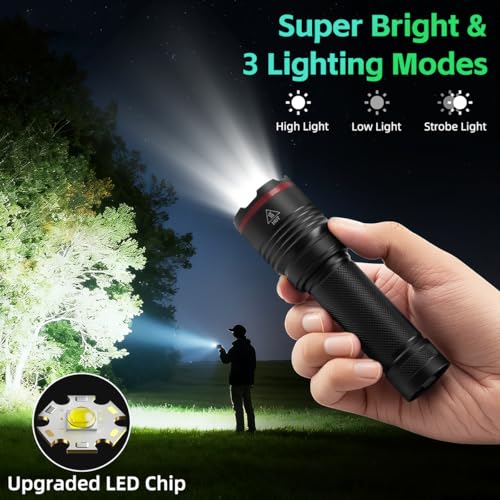 6-Pack Rechargeable LED Flashlights High Lumens Portable Home & Outdoor Use