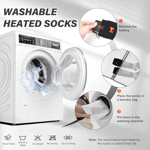 Rechargeable Heated Socks with 4 Levels for Outdoor Sports Winter Warmth