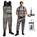 4mm Neoprene Chest Waders with Boots for Men - Waterproof Camo Fishing Gear M8/W9