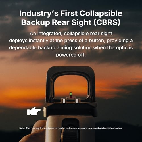 OSIGHT XR Red Dot Sight with Collapsible Backup Rear Sight 2/6 & 32 MOA Multi-Reticle