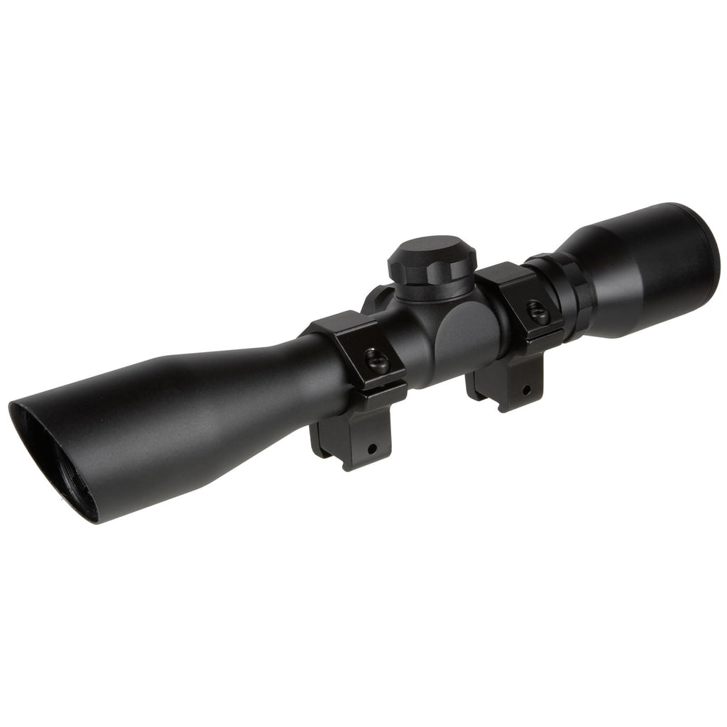 TRUGLO 4x32MM Compact Tactical Hunting Shooting Durable Waterproof Fogproof Scratch-Resistant Aluminum Tube Duplex Reticle Riflescope with Weaver-Style 3/8 Mount & Lens Covers Included