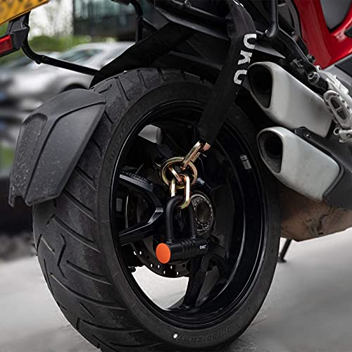 OKG 4ft x 1/2in Hexagonal Hardened Alloy Steel Security Chain - Heavy Duty Anti-Theft Lock for Motorcycles & Trailers