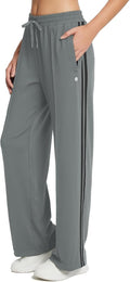 Baleaf Women's Athletic Track Pants - Straight Leg Sweatpants with Zipper Pockets | Loose Fit Jogging Style