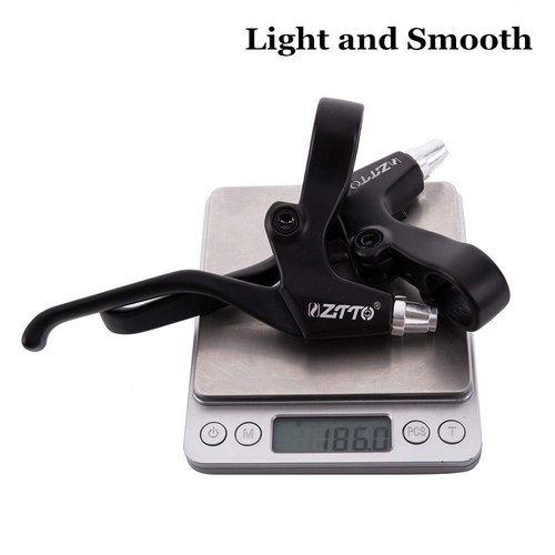 Zsling Aluminum Alloy Bike Brake Levers, 2 pcs, Compatible with Caliper, Side Pull, v-Brake, Disk Brakes, Fit Most Bikes