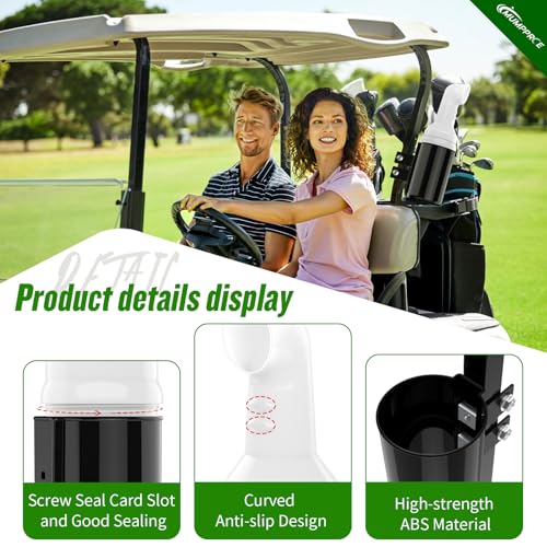 Golf Cart Sand Bottle with Holder No Drilling - Large Capacity Divot Filler