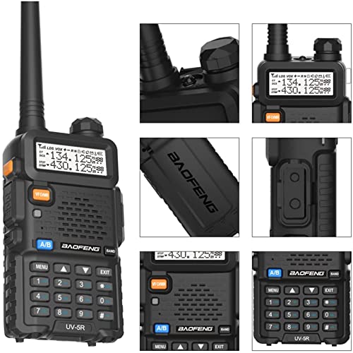 Baofeng UV-5R Dual Band Ham Radio 6 Pack with 5W 1800mAh Batteries