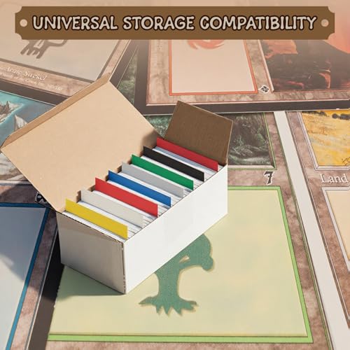 168-Piece Color Card Dividers Set for Trading Card Organization - Clear