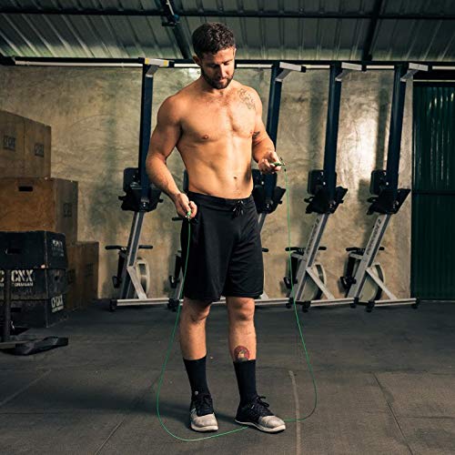 WOD Nation Jump Rope - Black Alloy Steel, Adjustable Length - Speed Jump Rope for Men & Women - Boxing & MMA Home Workout Equipment - Gym Fitness Equipment & Cardio Gear