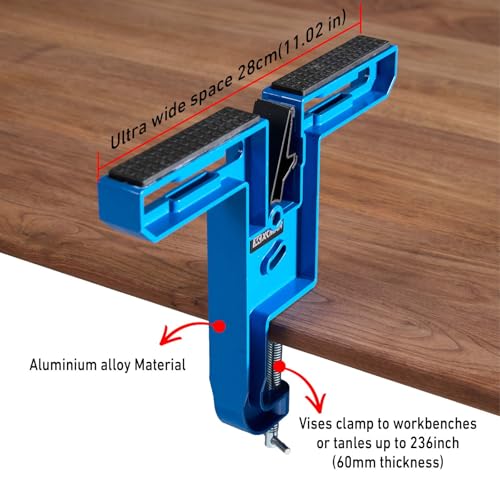 XCMAN Ski & Snowboard Vise for Tuning and Waxing, Durable Aluminum Clamp