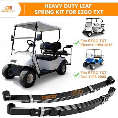 Heavy-Duty 4-Leaf Golf Cart Rear Leaf Springs Kit for EZGO TXT & Medalist