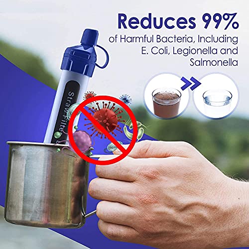 4 Pack Portable Water Filter Straw - Emergency & Outdoor Use